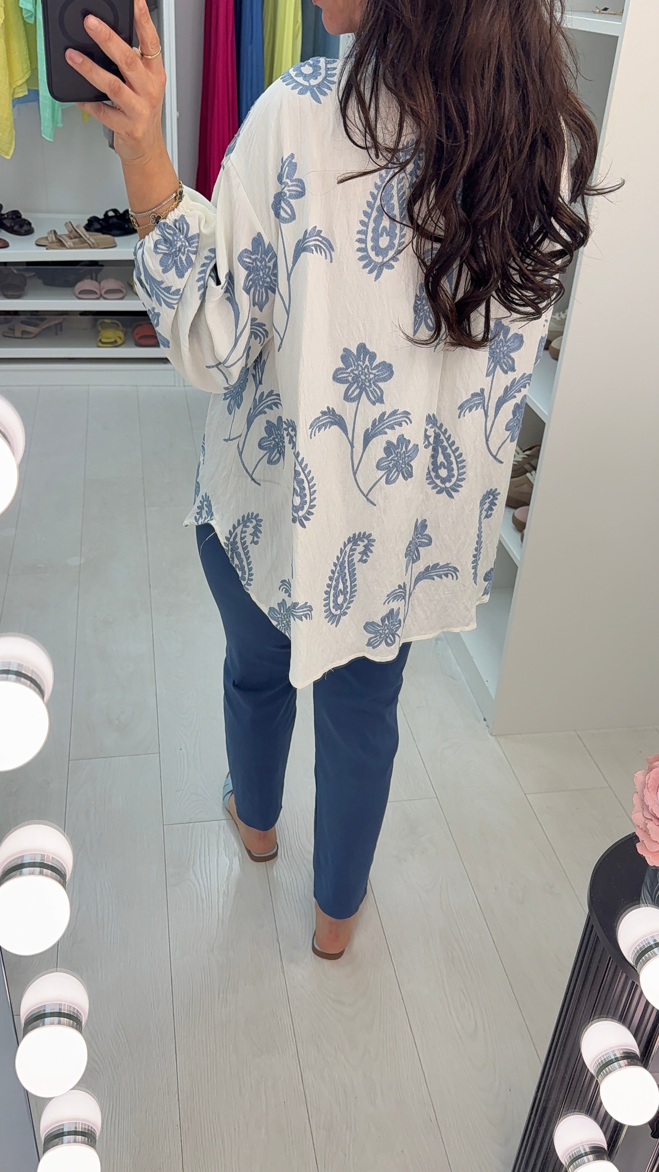 Caliana Embroidered Paisley Blouse