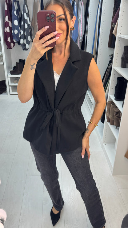 Yasmeen Drawstring Waist Gilet