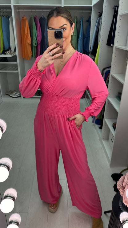 Alyssia Plain Elasticated Waist Jumpsuit