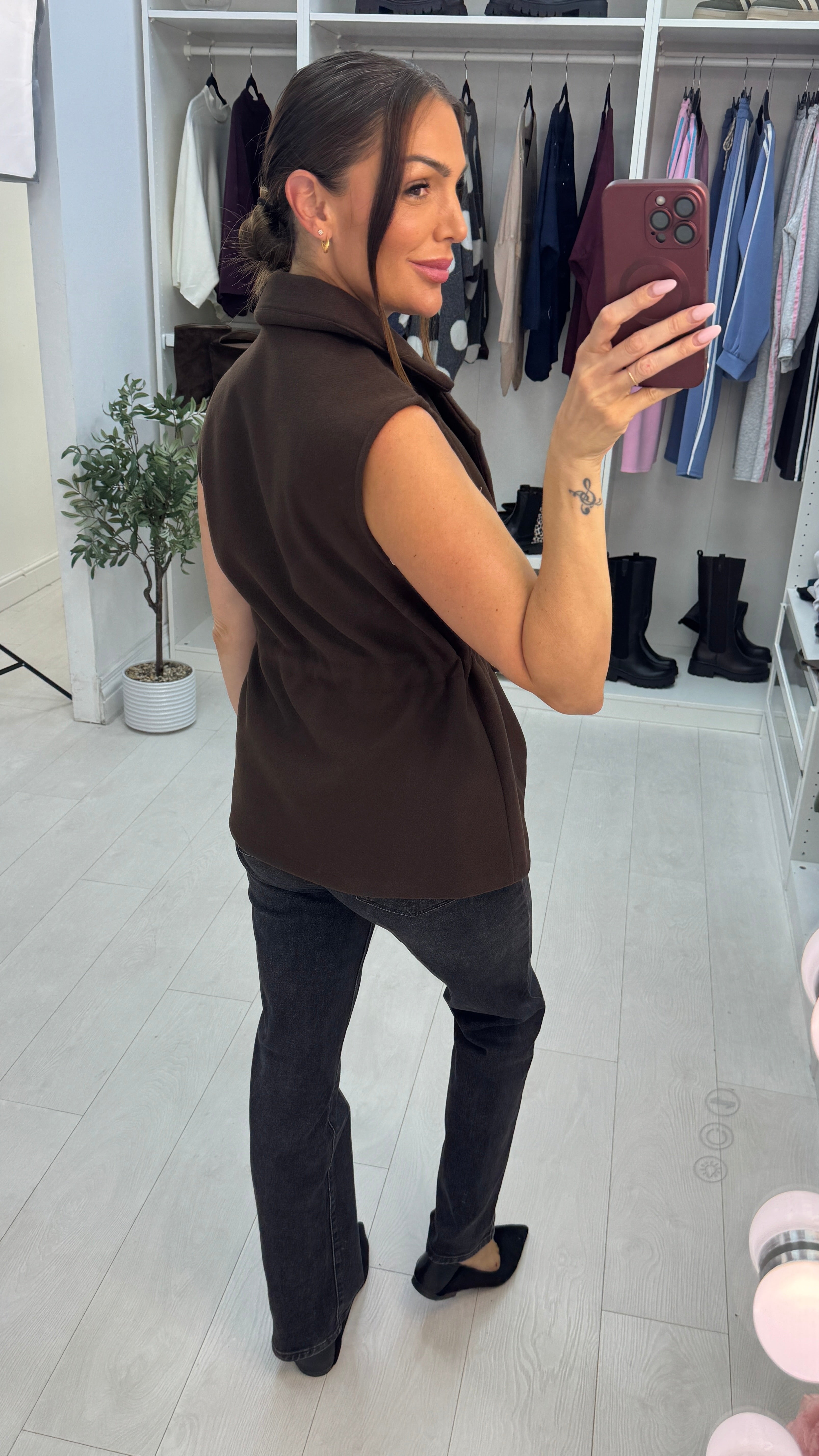 Yasmeen Drawstring Waist Gilet
