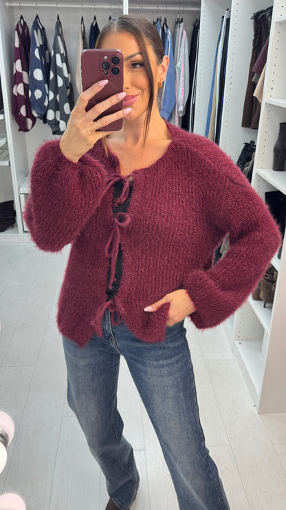 Aliza Tie Front Knitted Cardigan