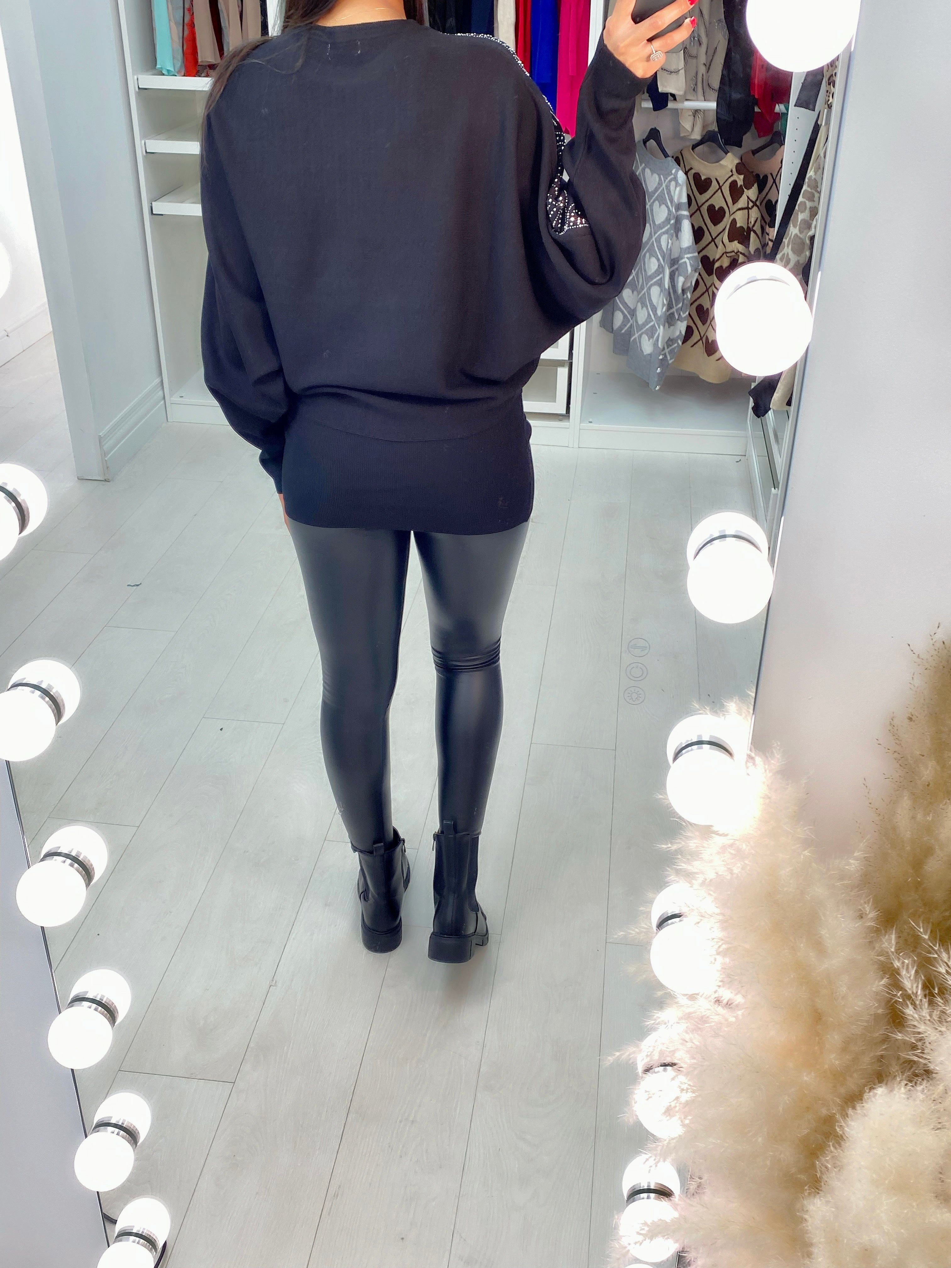 Lidiette Scatter Diamante Double Layer Jumper