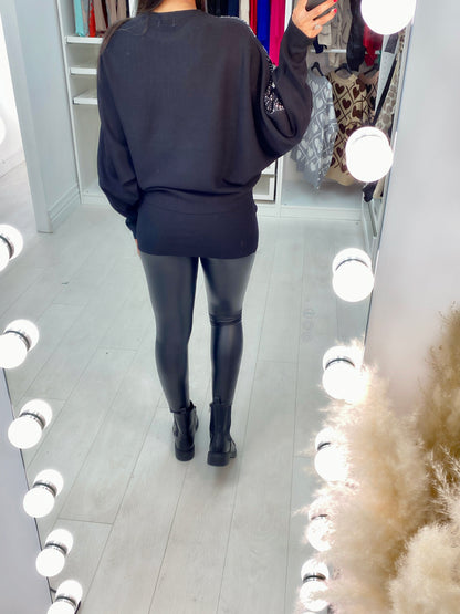 Lidiette Scatter Diamante Double Layer Jumper