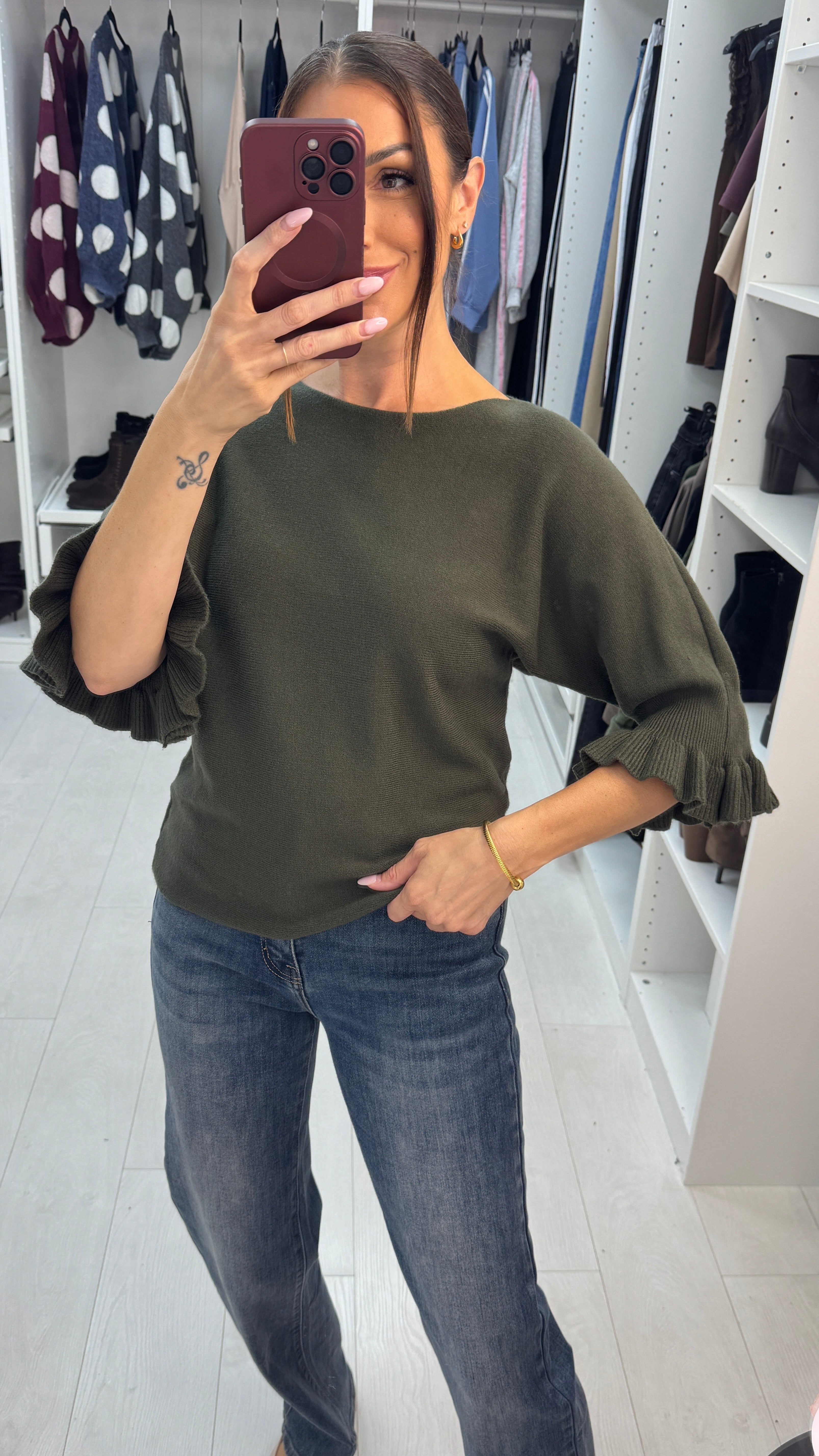 Winslow Plain Frill Detailed Jumper