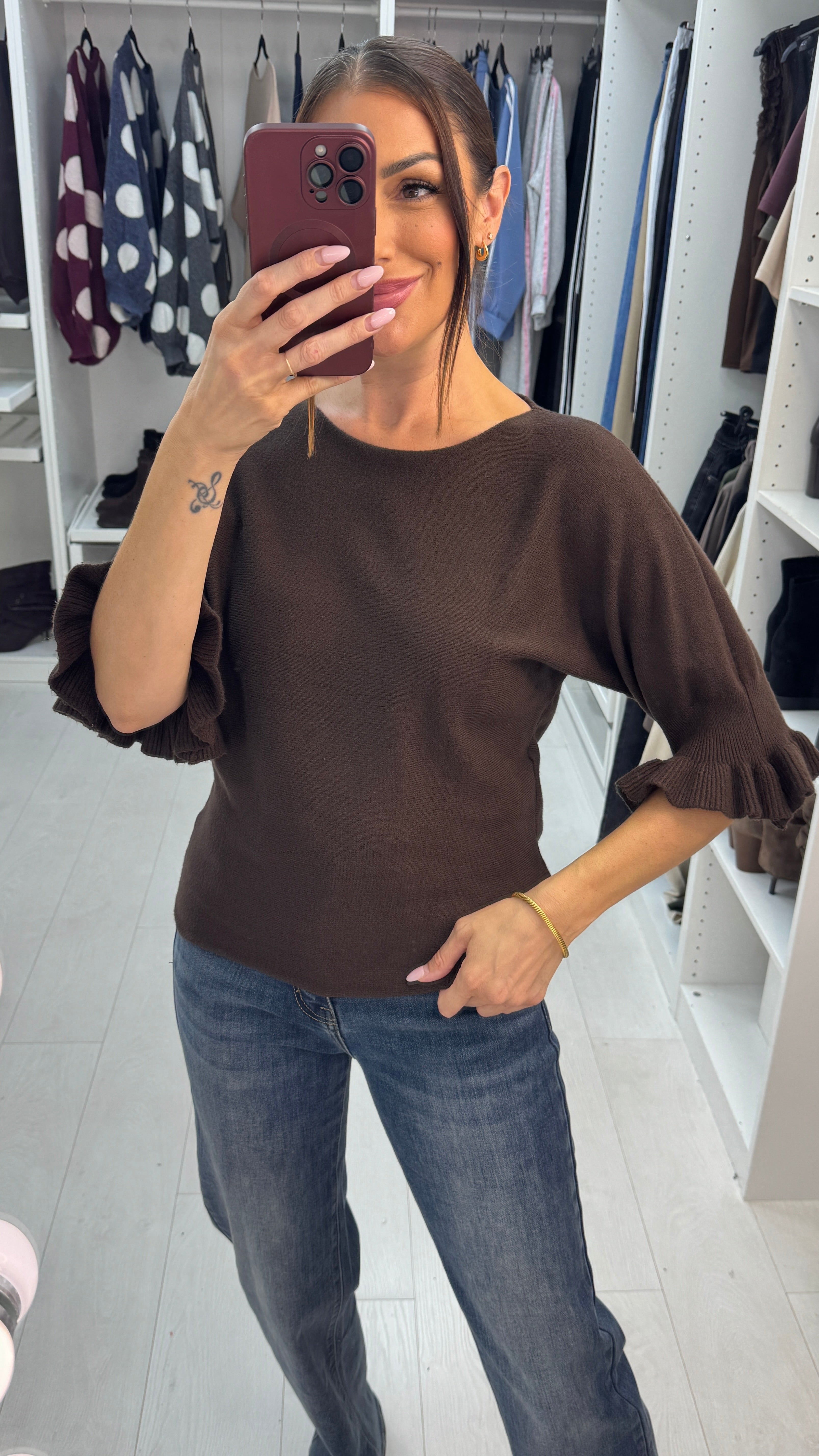 Winslow Plain Frill Detailed Jumper