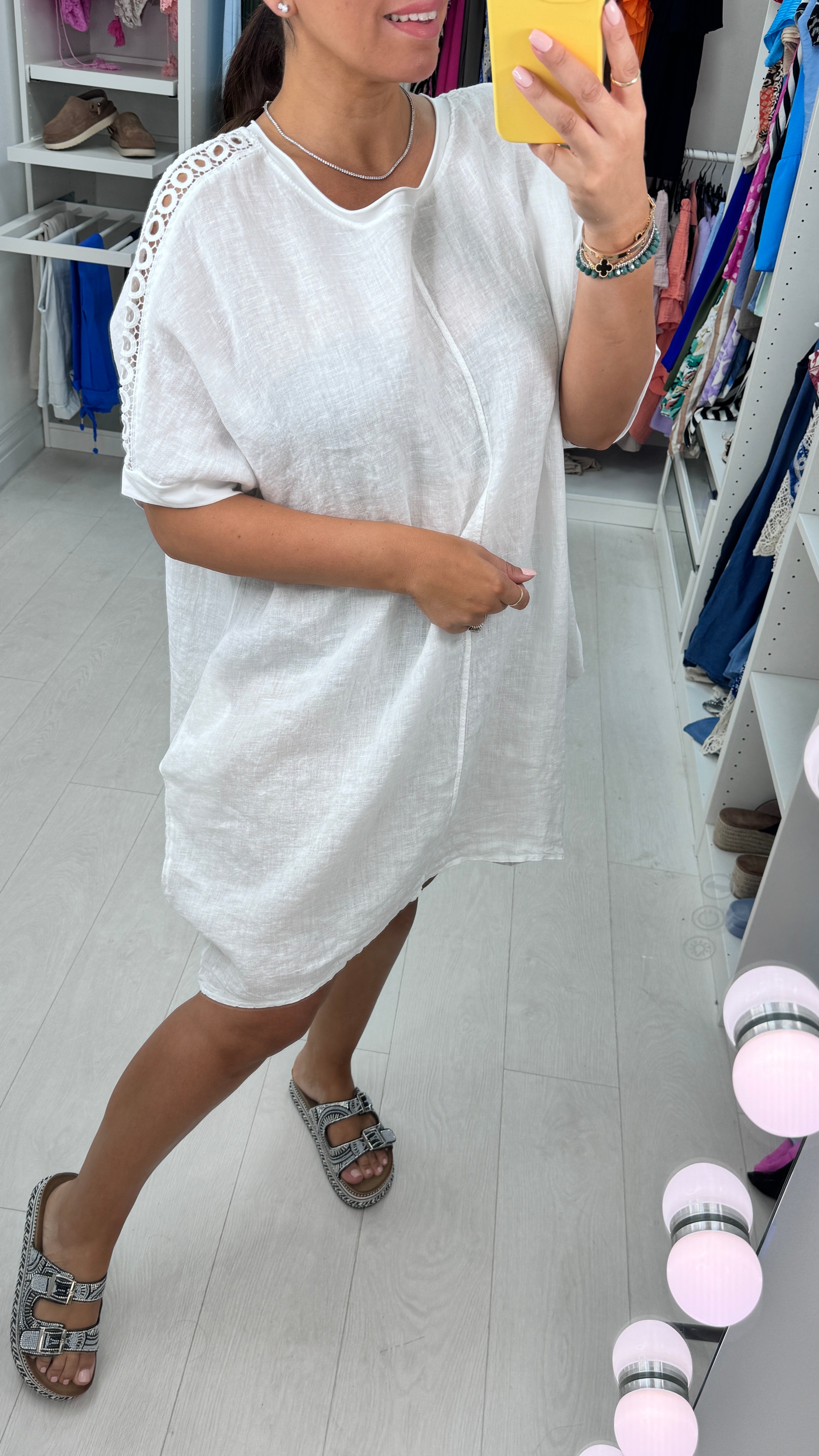 Leocadia Oversized Linen Midi Dress