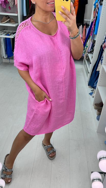 Leocadia Oversized Linen Midi Dress