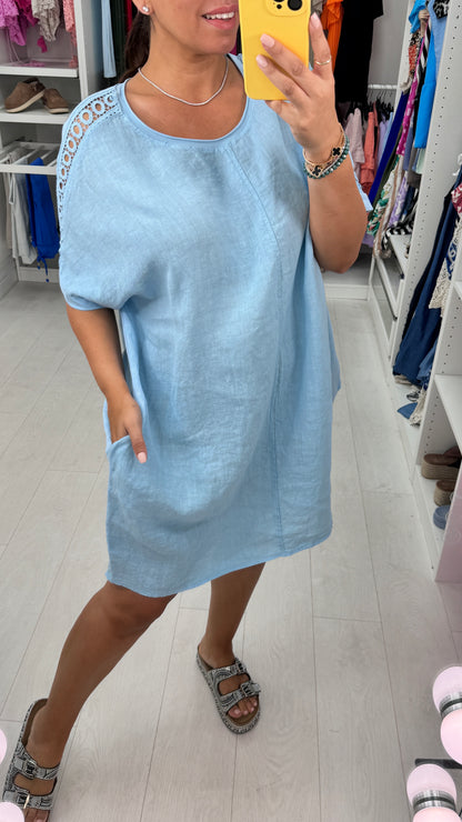 Leocadia Oversized Linen Midi Dress