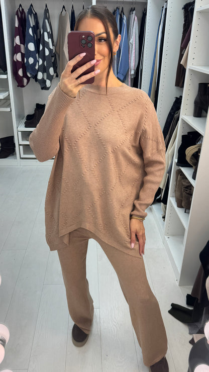 Shania Plain Loose Fit Knitted Loungewear Set