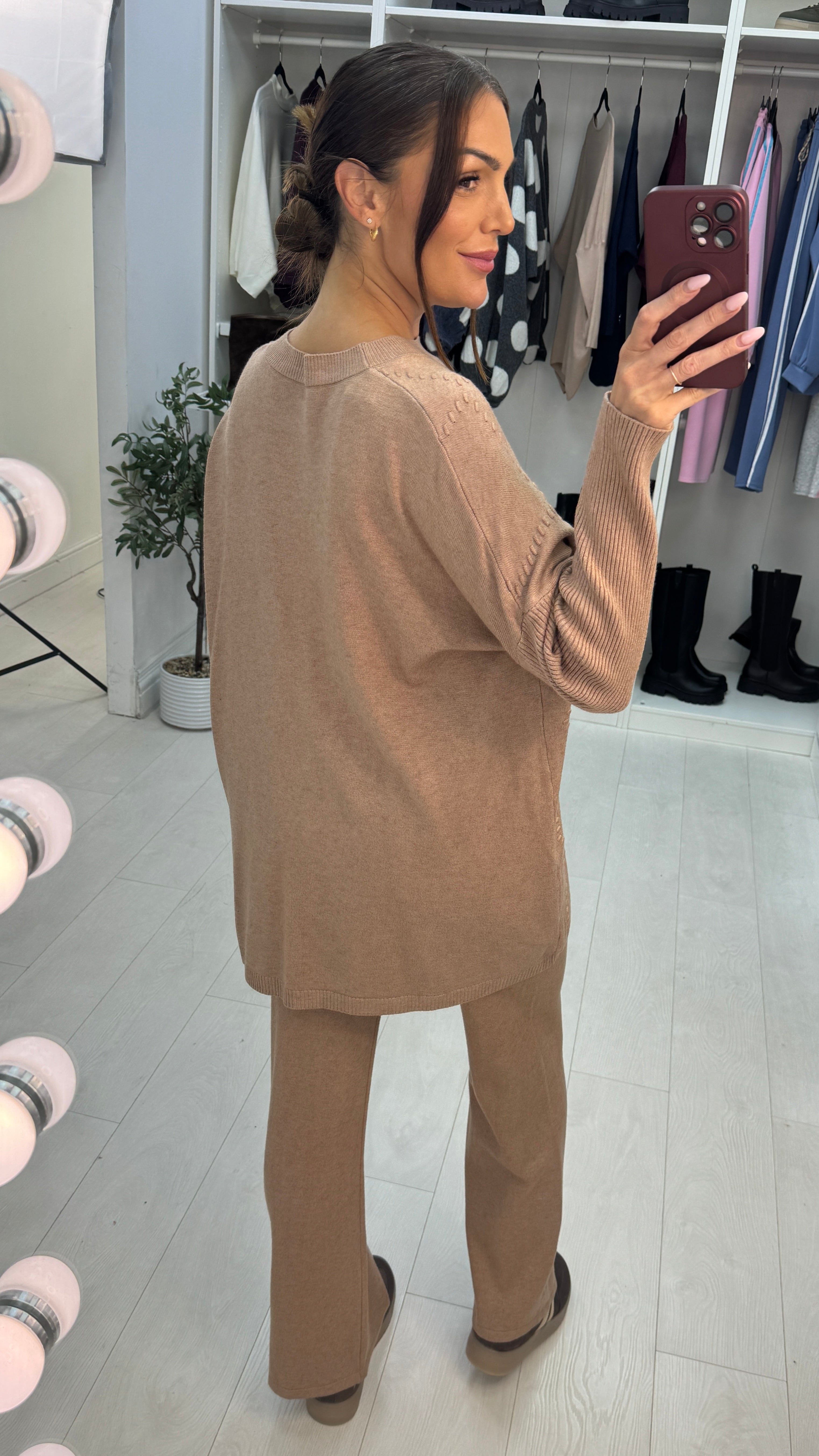 Shania Plain Loose Fit Knitted Loungewear Set