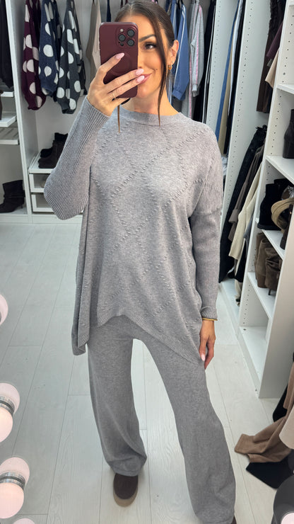 Shania Plain Loose Fit Knitted Loungewear Set