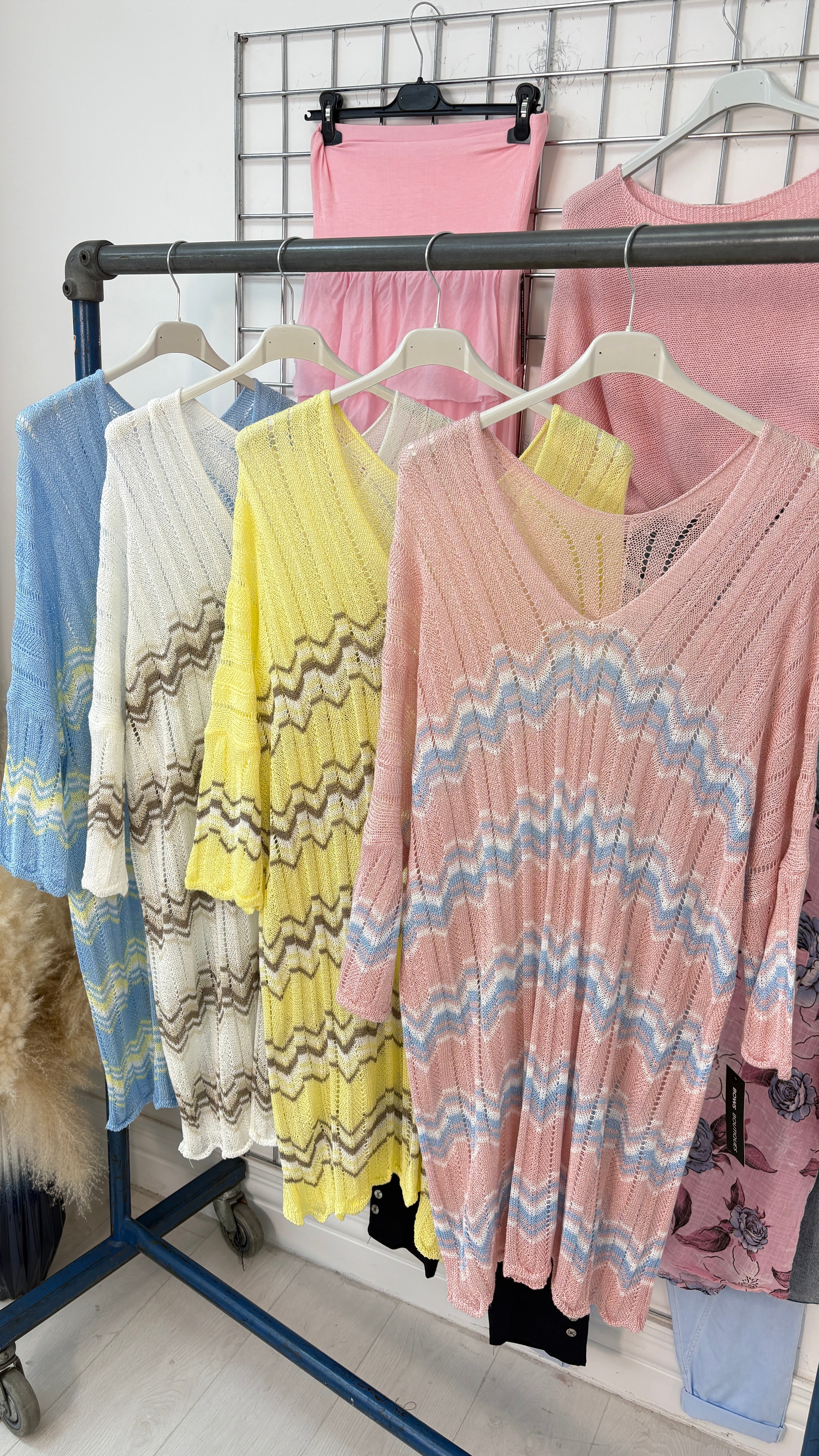 Ariana V Neck Zig Zag Crochet Dress