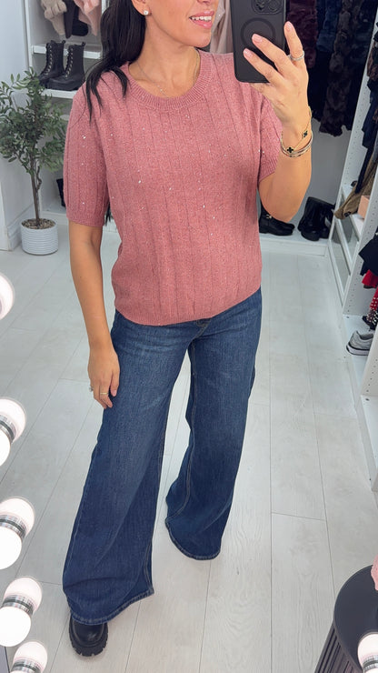 Alanis Sequin Fine Knit Jumper