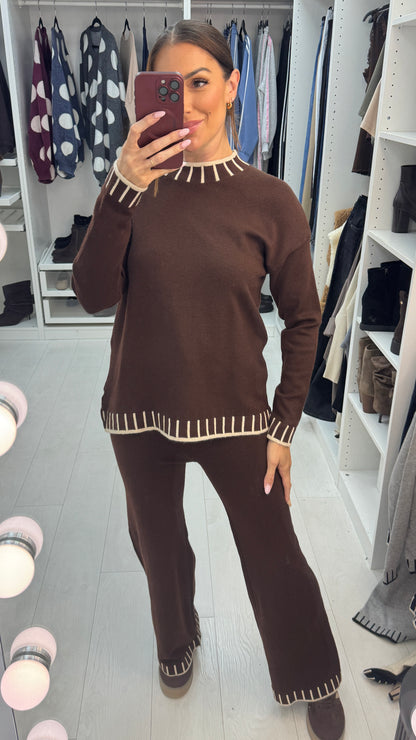 Odessa Detailed Hem Knitted Loungewear Set