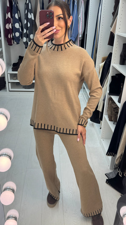 Odessa Detailed Hem Knitted Loungewear Set