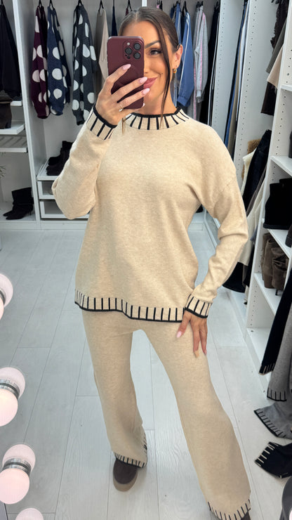 Odessa Detailed Hem Knitted Loungewear Set
