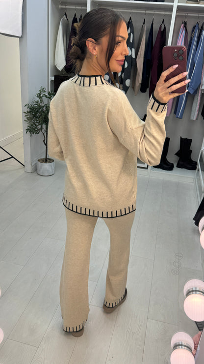 Odessa Detailed Hem Knitted Loungewear Set