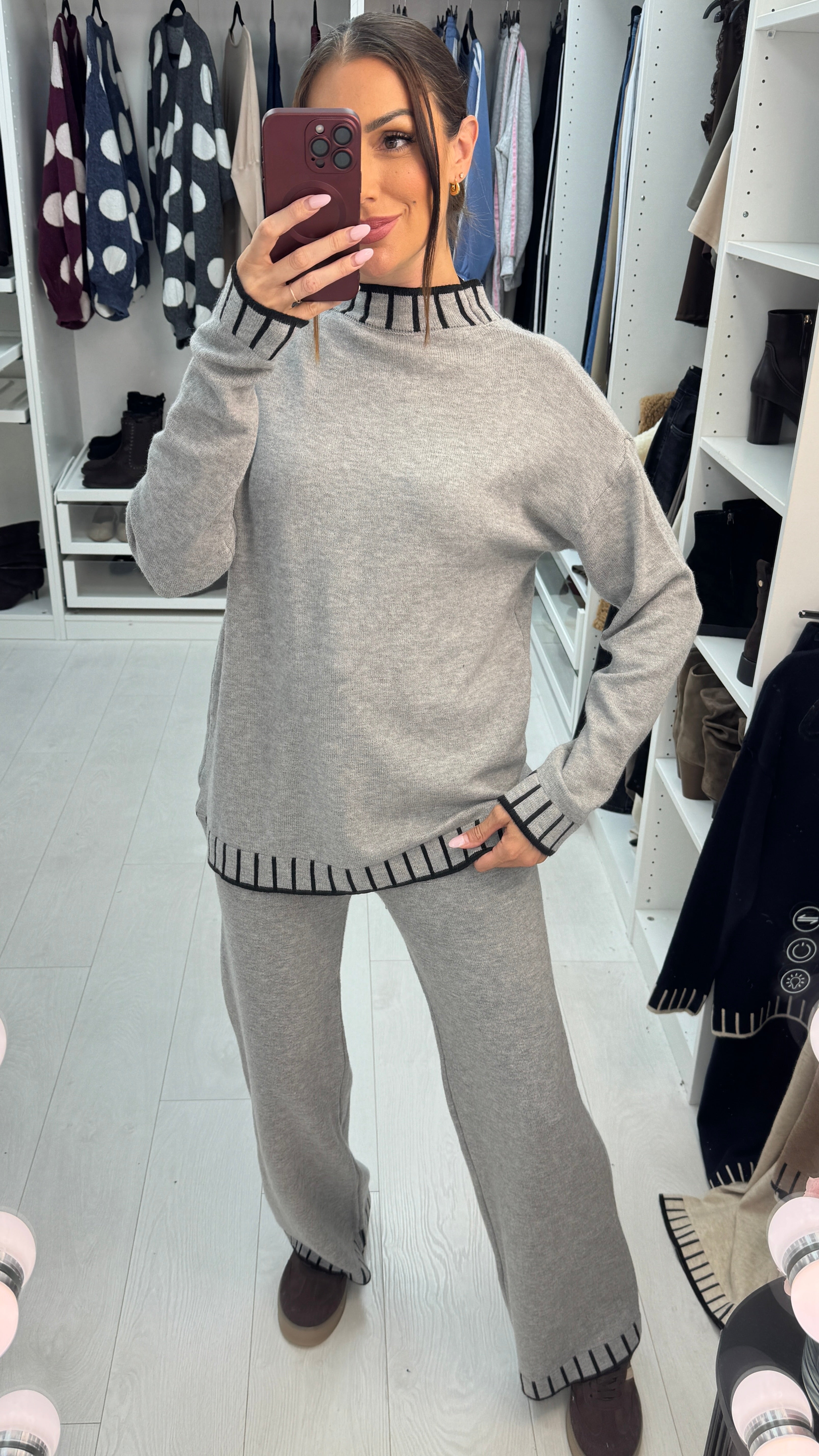 Odessa Detailed Hem Knitted Loungewear Set