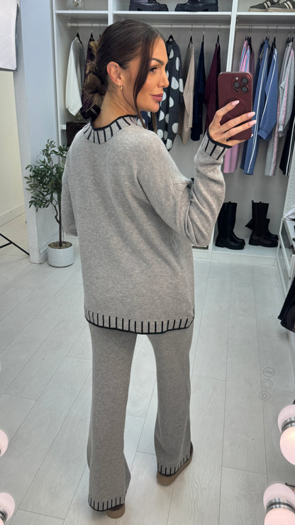 Odessa Detailed Hem Knitted Loungewear Set