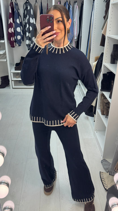 Odessa Detailed Hem Knitted Loungewear Set