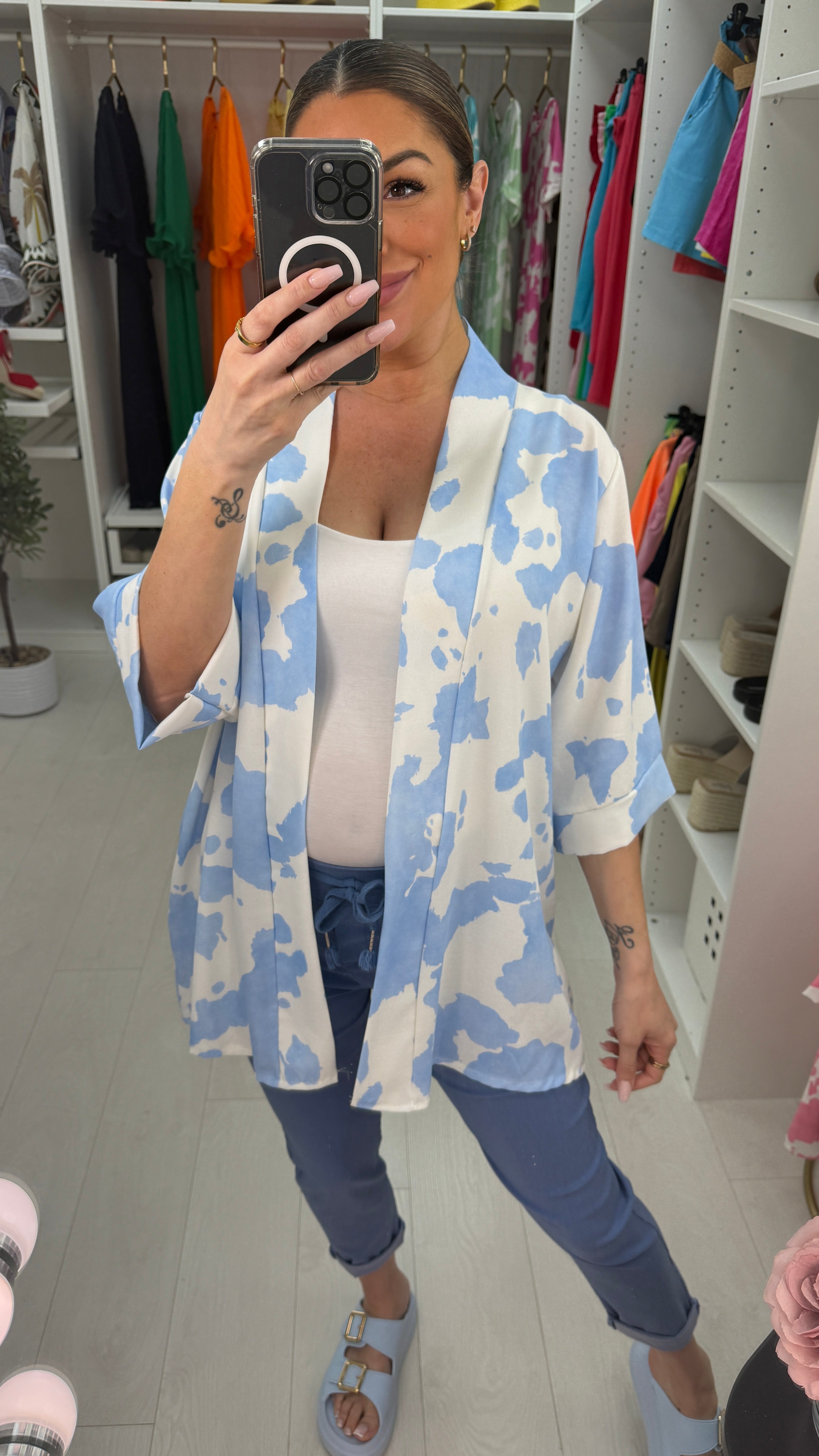 Sova Splash Print Kimono