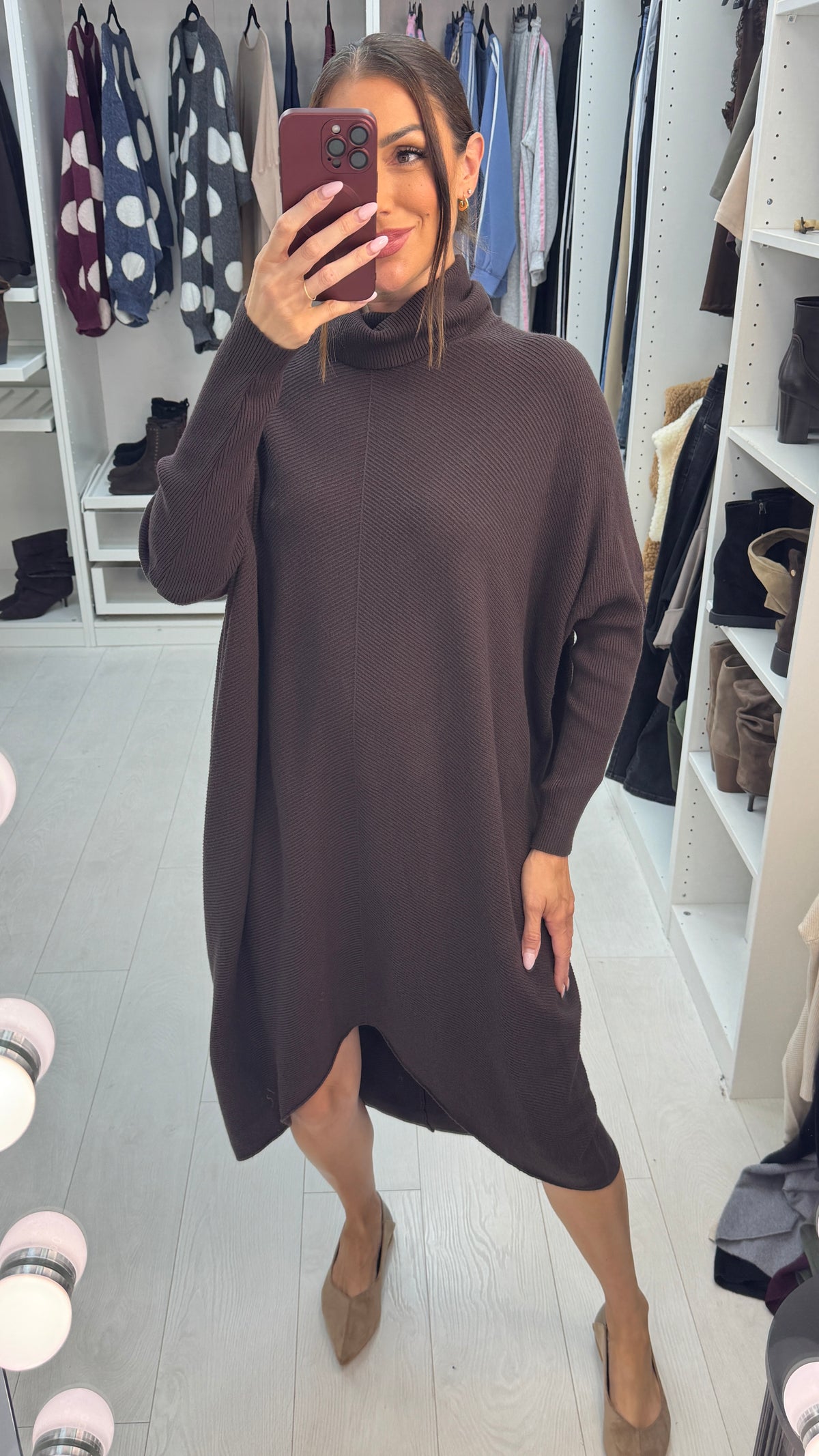 Emina Roll Neck Jumper Dress