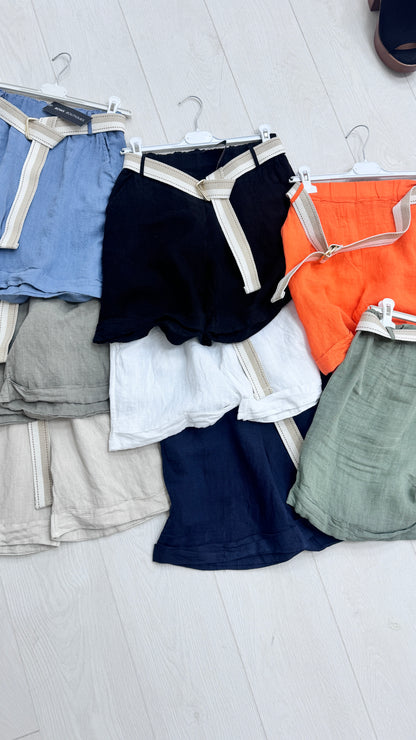 Eunice Plain Linen Shorts