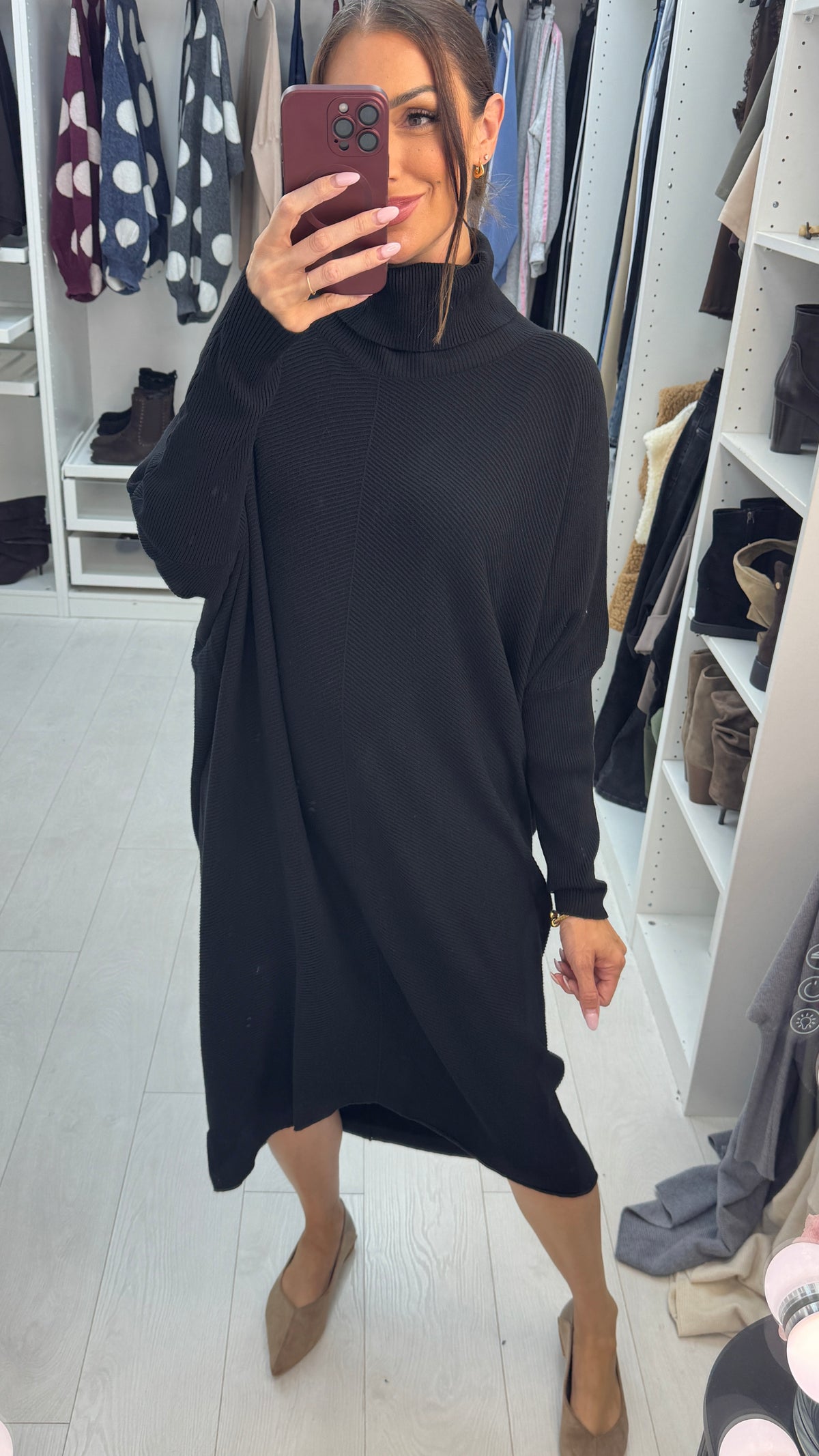Emina Roll Neck Jumper Dress