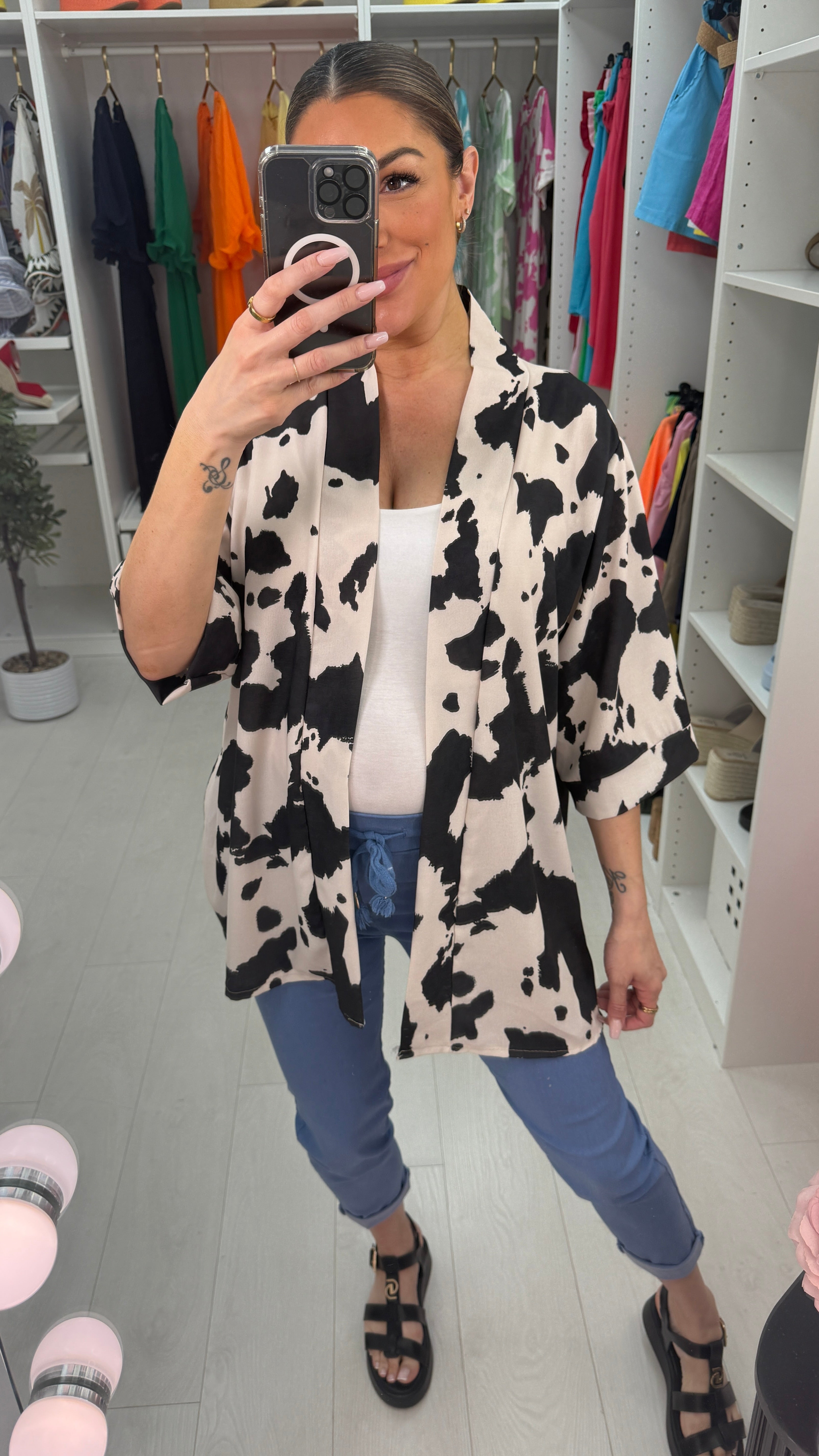Sova Splash Print Kimono