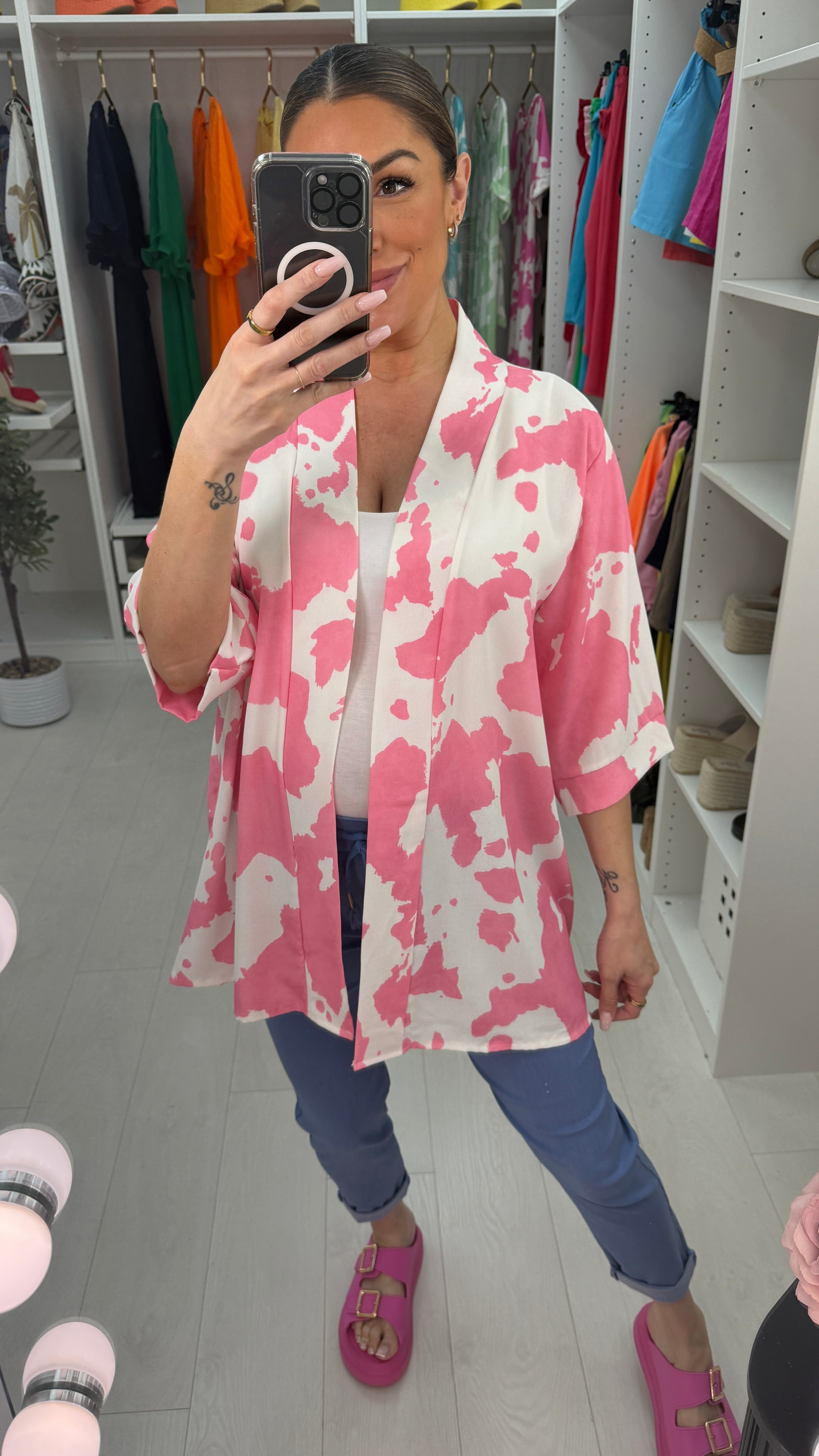 Sova Splash Print Kimono
