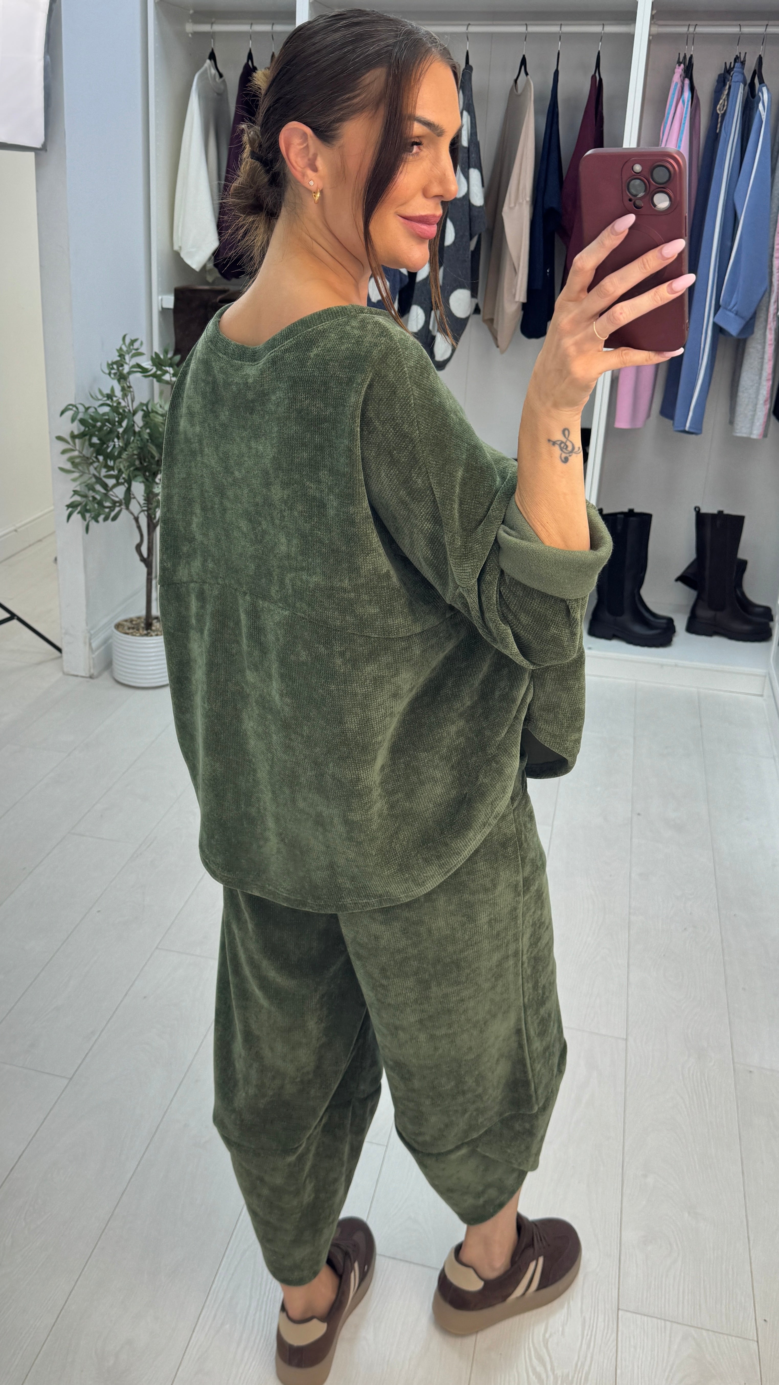 Jordaine Corduroy Carrot Leg Lounge Set
