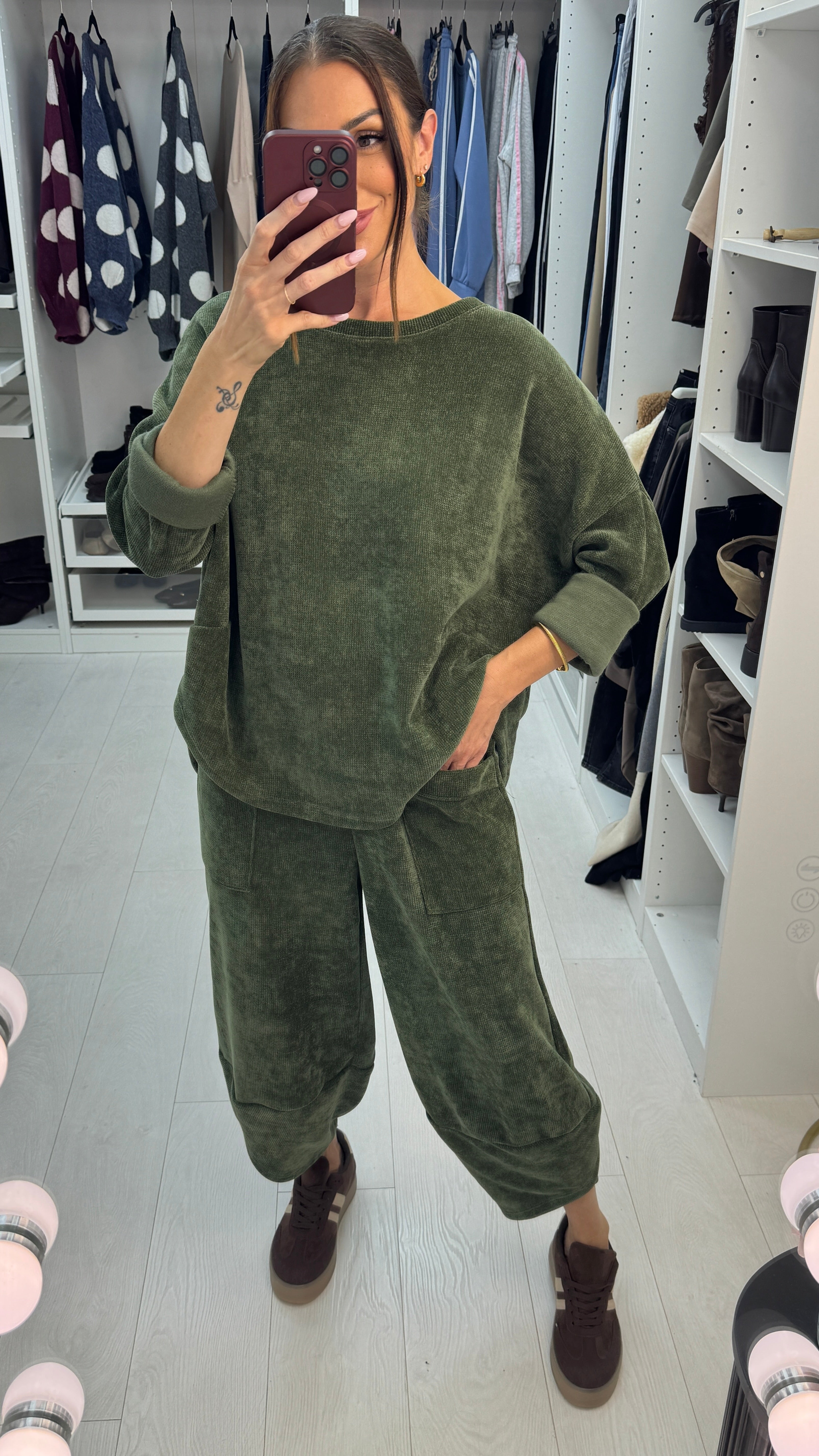 Jordaine Corduroy Carrot Leg Lounge Set