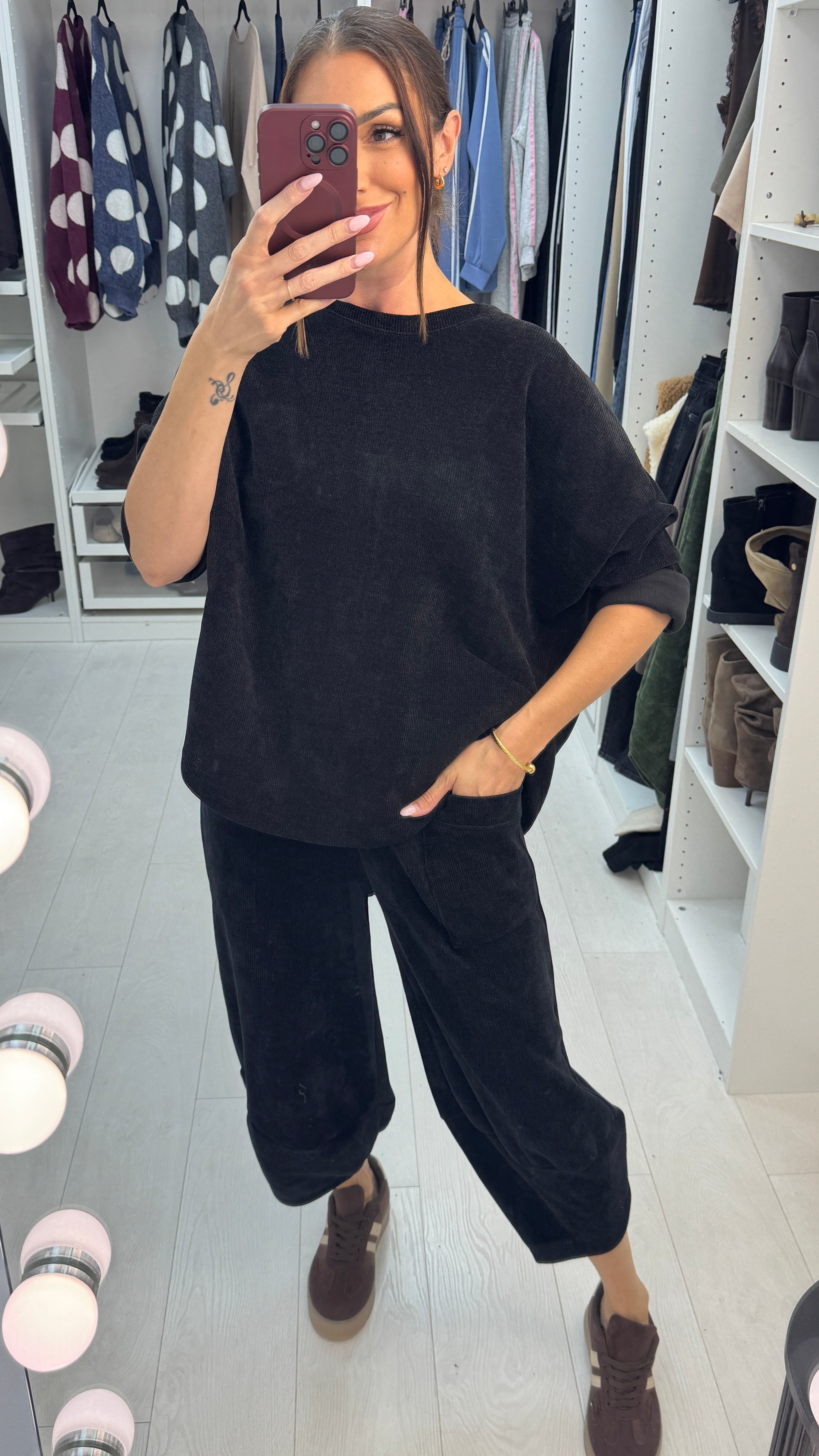Jordaine Corduroy Carrot Leg Lounge Set