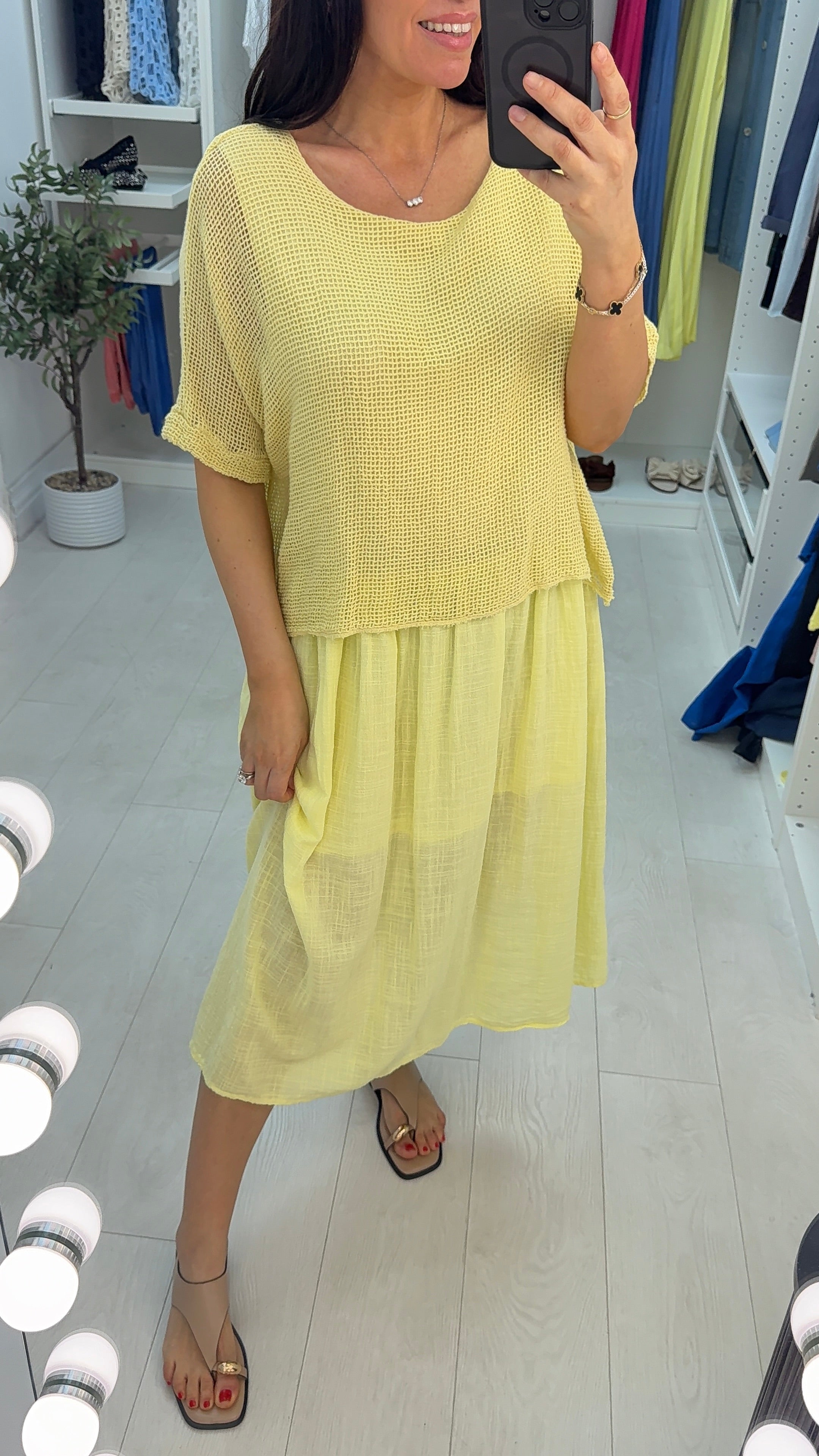 Pheobe Plain Loose Fit 2-In-1 Maxi Dress