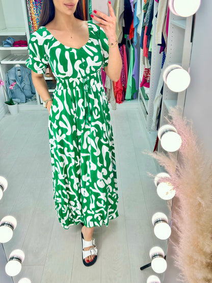 Lucrezia Abstract Print Maxi Dress