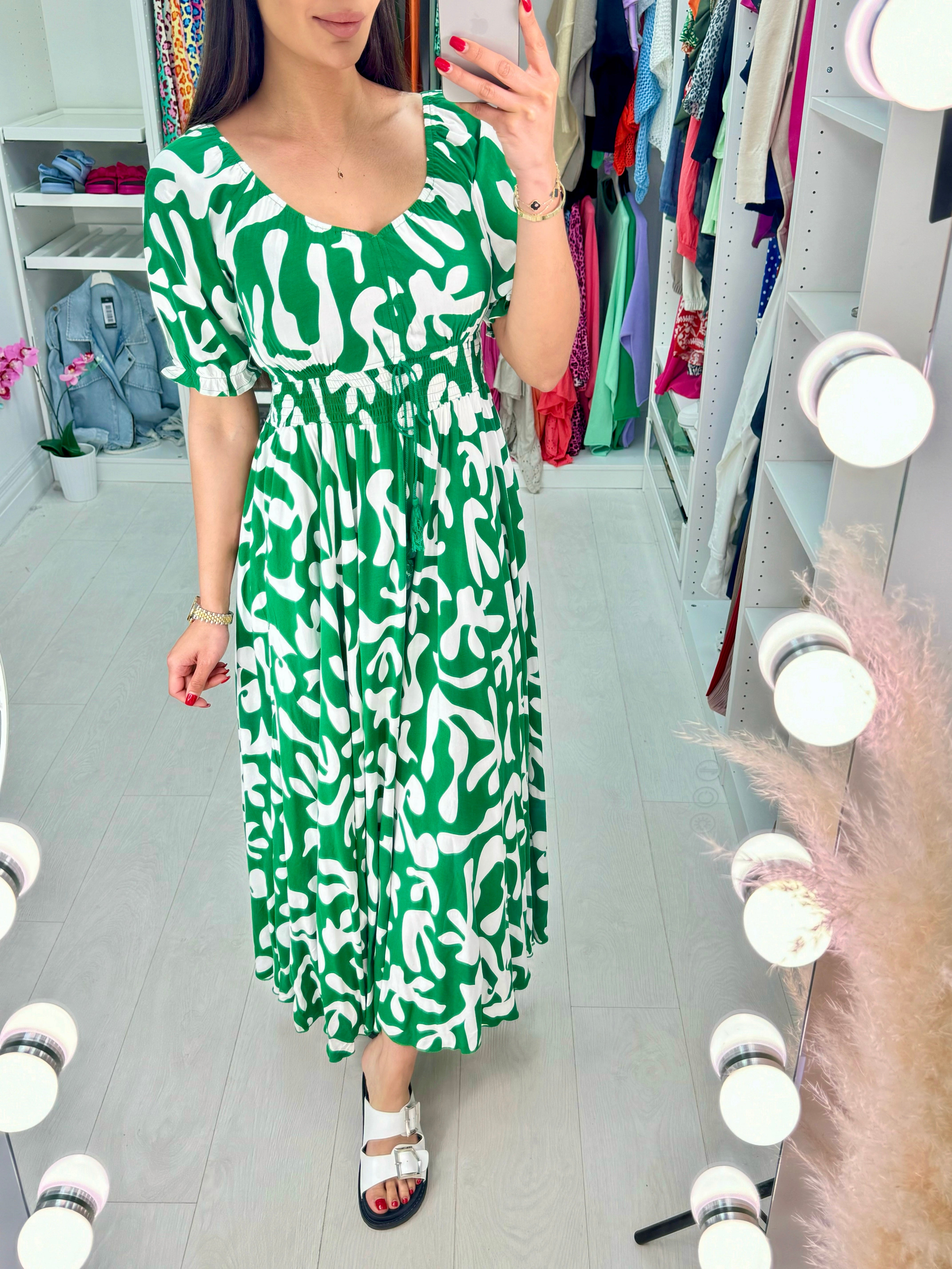 Lucrezia Abstract Print Maxi Dress