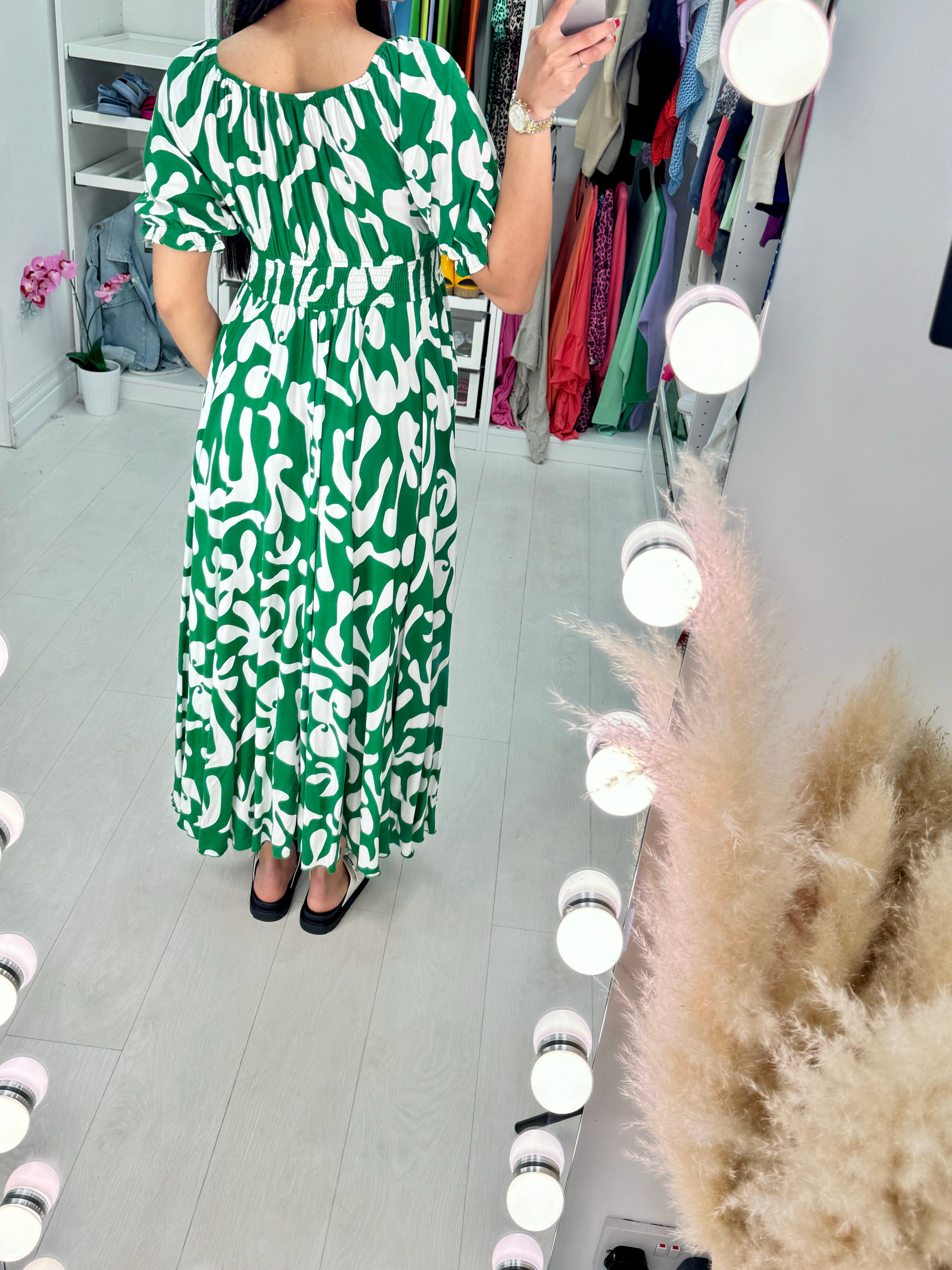 Lucrezia Abstract Print Maxi Dress