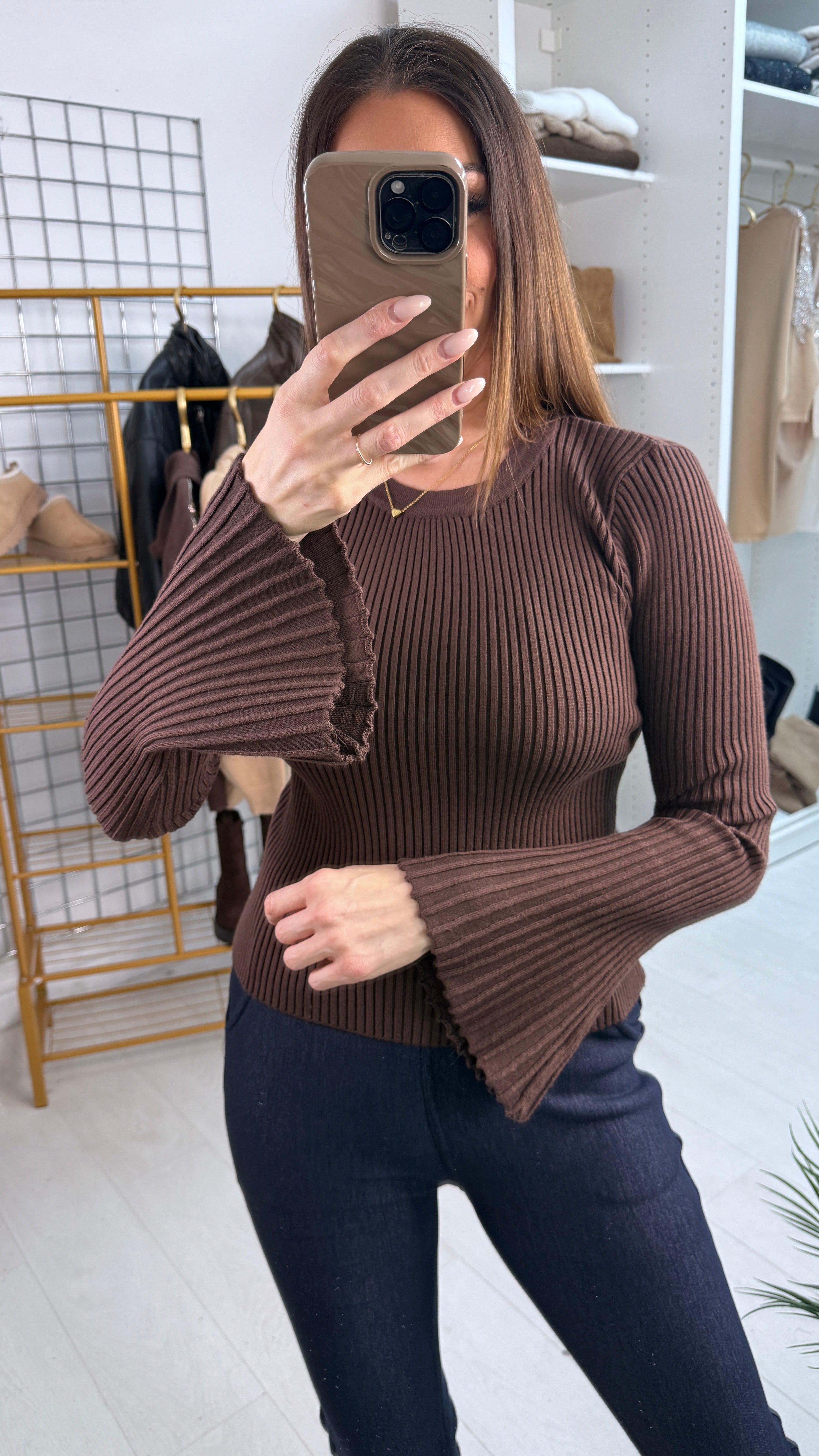 Haley Plain Round Neck Ribbed Top