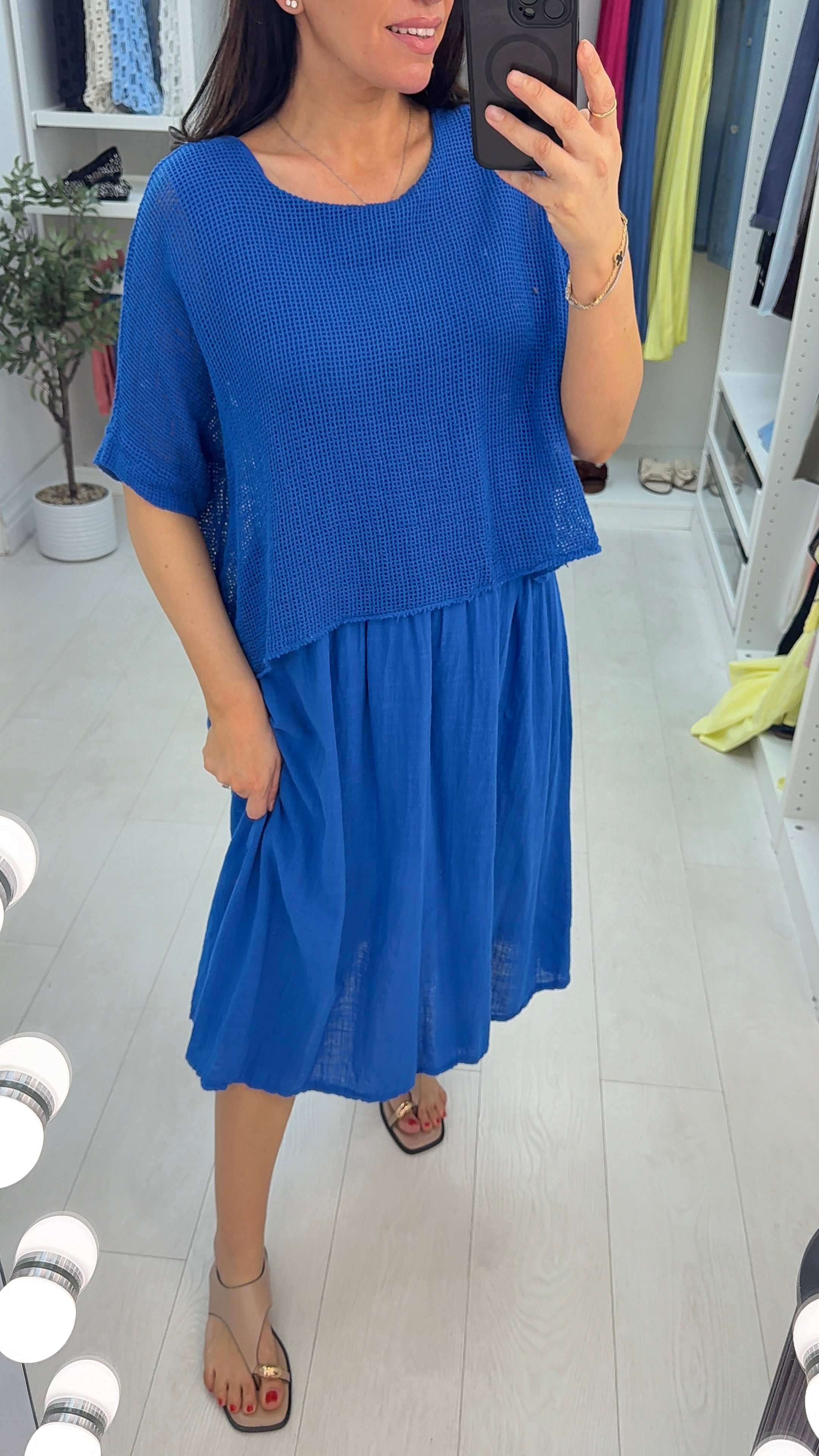 Pheobe Plain Loose Fit 2-In-1 Maxi Dress