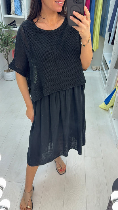 Pheobe Plain Loose Fit 2-In-1 Maxi Dress