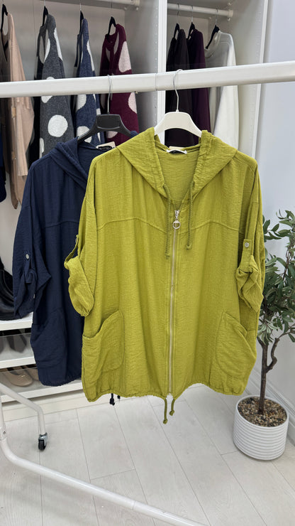 Renley Lightweight Zip Front Hooded Jacket
