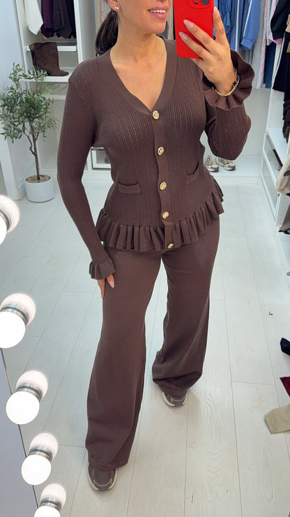 Bronte Embellished Cardigan Loungewear Set