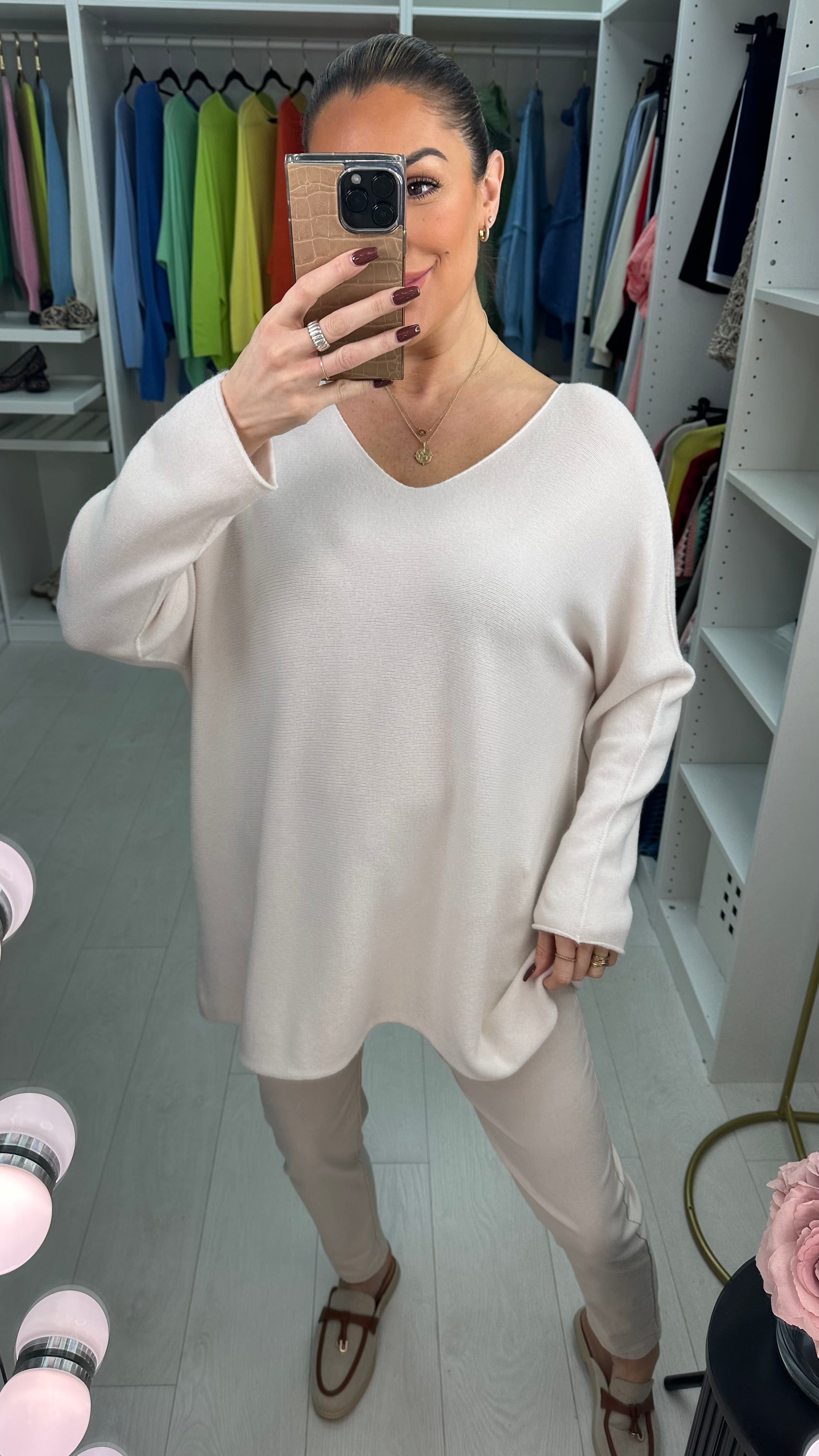 Eden Super Soft Plain V Neck Jumper
