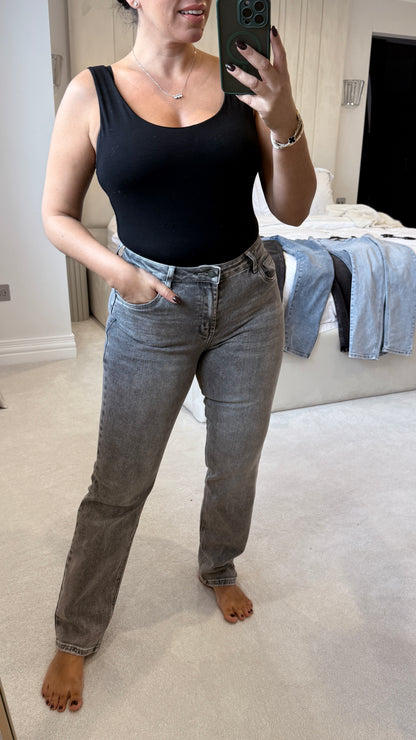 Kendall High Waisted Straight Leg Jeans