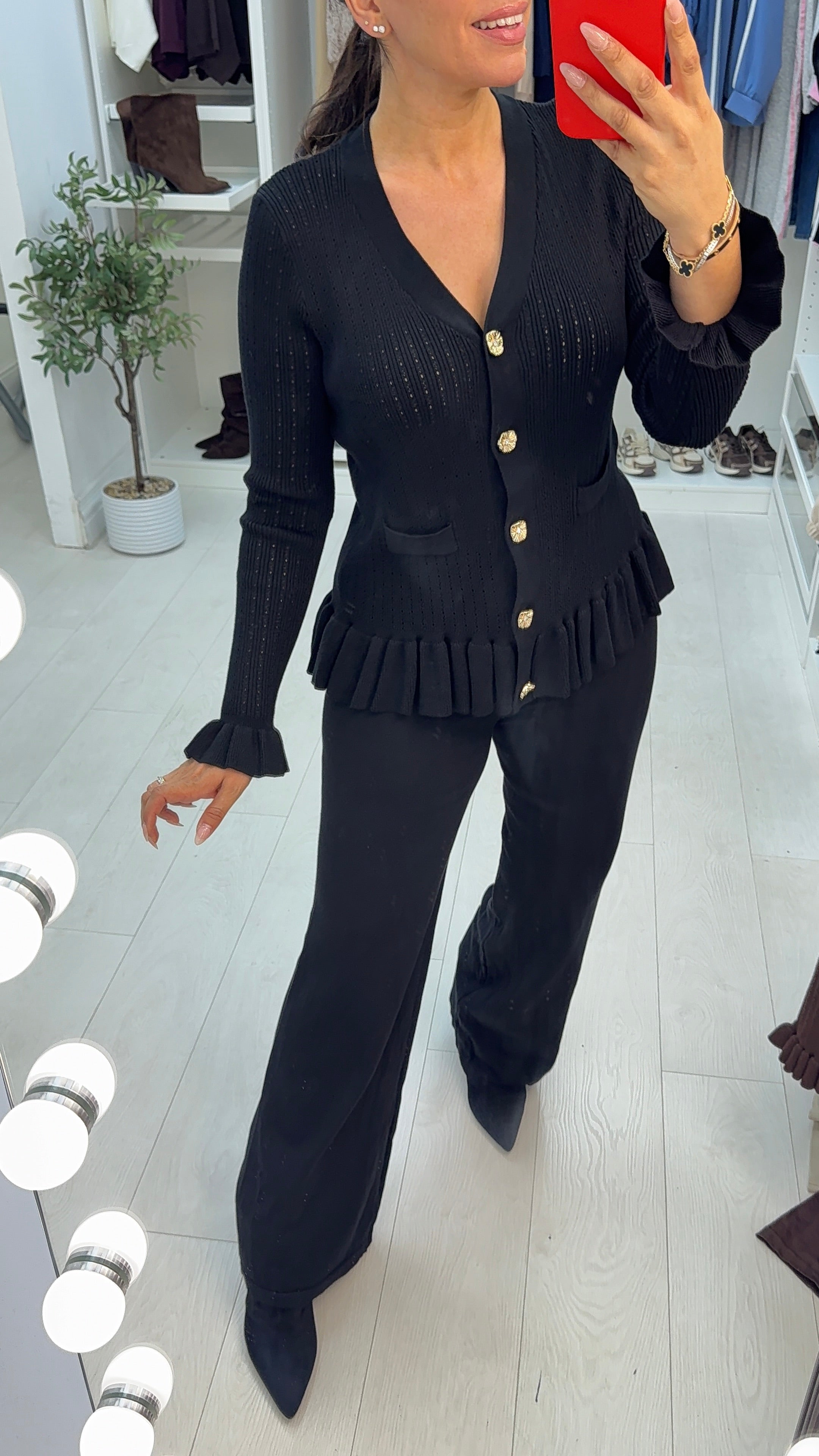 Bronte Embellished Cardigan Loungewear Set