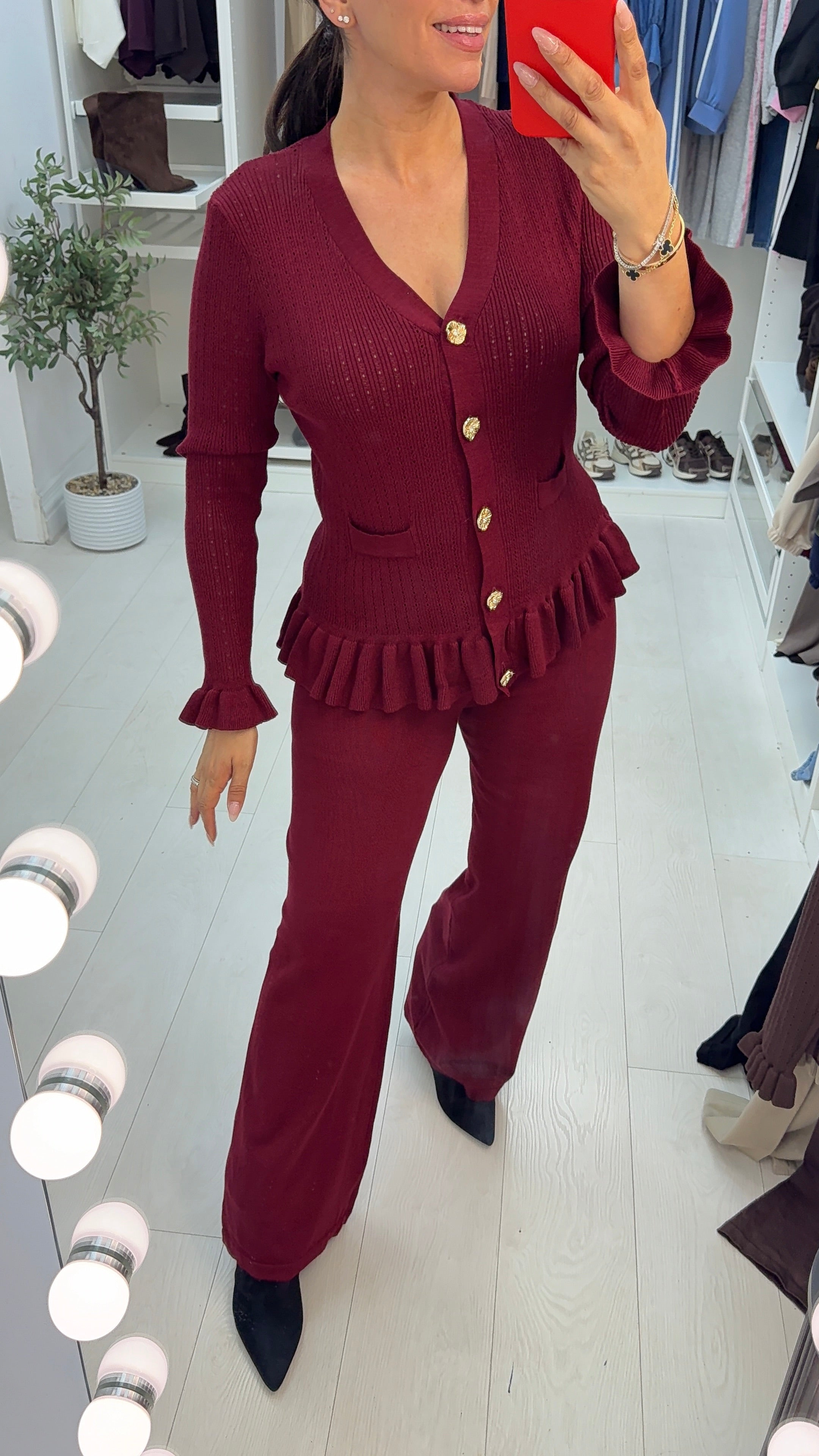 Bronte Embellished Cardigan Loungewear Set