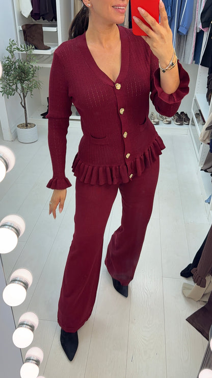 Bronte Embellished Cardigan Loungewear Set