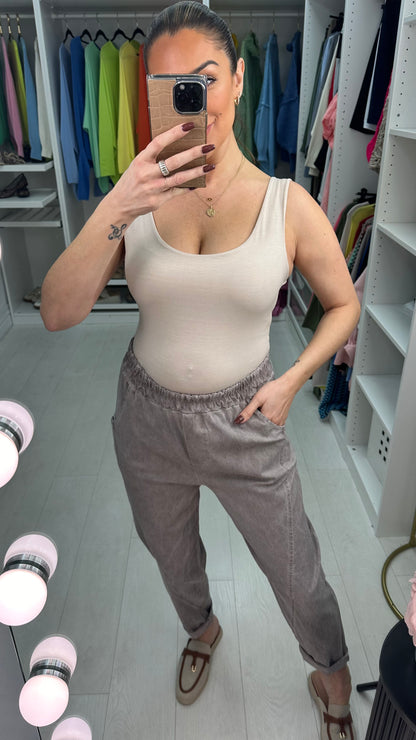 Hadil Acid Washed Effect Joggers