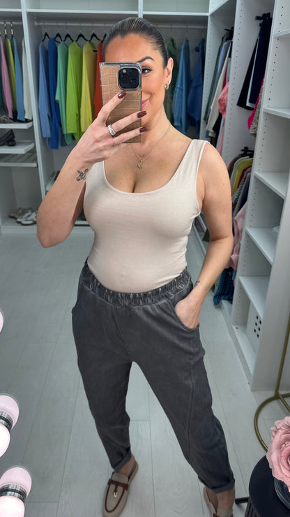 Hadil Acid Washed Effect Joggers