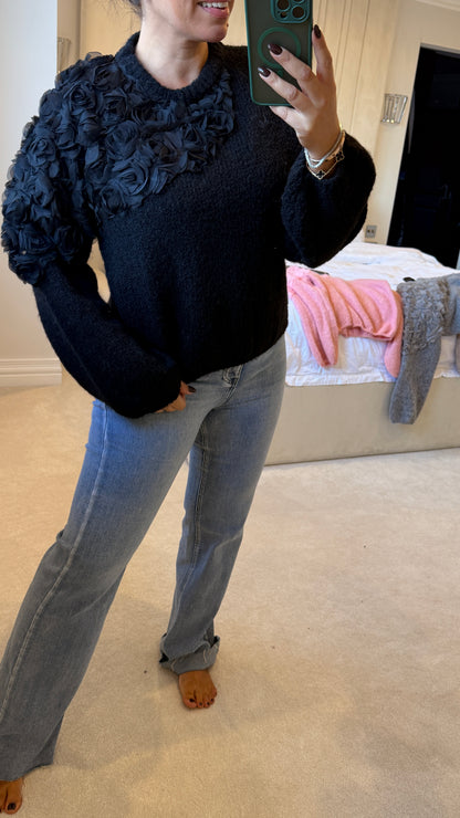 Kaliah Floral Ruffle Detail Super Soft Jumper